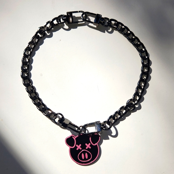 Jeffree Star X Shane Dawson Pig Collab  - Upcycled Choker - 16" - Picture 3 of 6